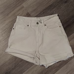 H&M white denim shorts, size 4
